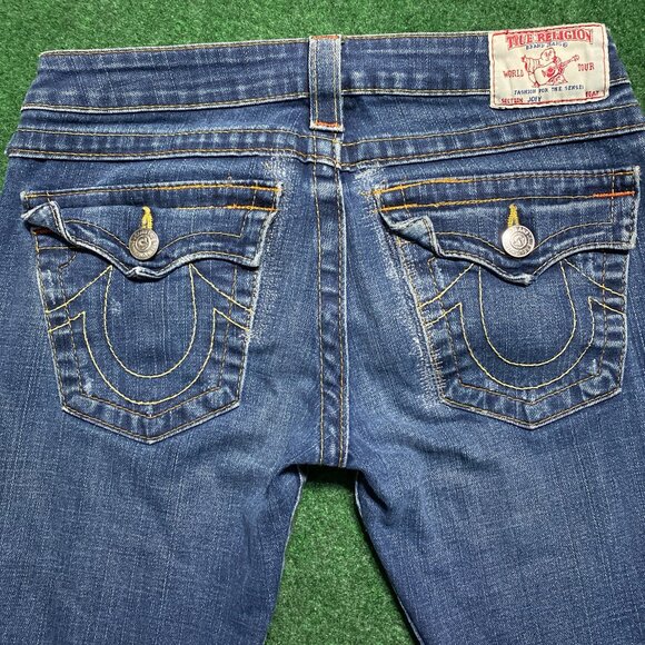Women’s True Religion Joey Bootcut Jeans Dark-Wash 27 - Picture 4 of 12